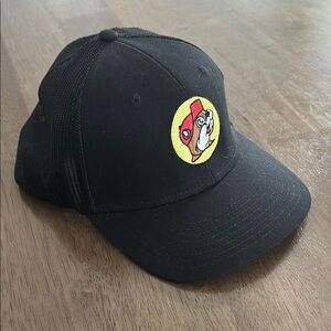 Black Trucker Hat with Cartoon Patch